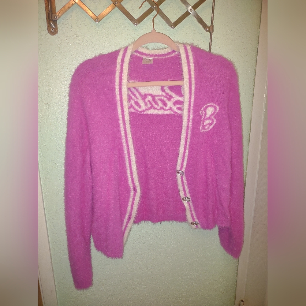 Pink Fuzzy Barbie Sweater